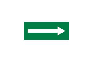 Informační cedulka šipka k uzávěru 20x8 cm