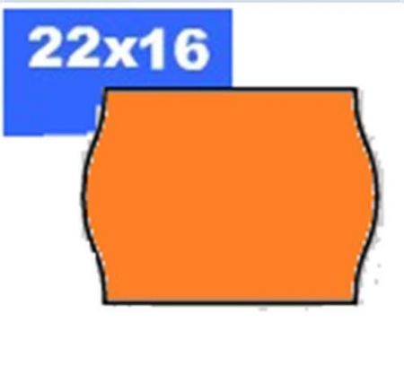 Cenové etikety, oranžová, 22 x 16 mm, BLITZ