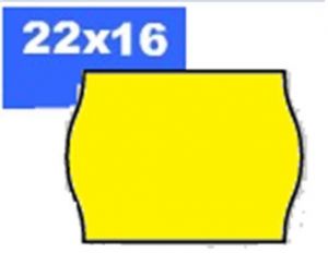 Cenové etikety, žlutá, 22 x 16 mm, BLITZ