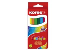 KORES KRAYONES - voskové pastelky trojhranné, 12 barev