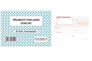 Příjmový doklad jednoduchý, A6, 50 listů, OPTYS 1310