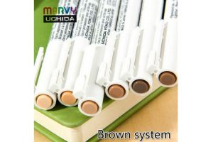Technický dokumentní popisovač BRUSH 6ks odstínů hnědá