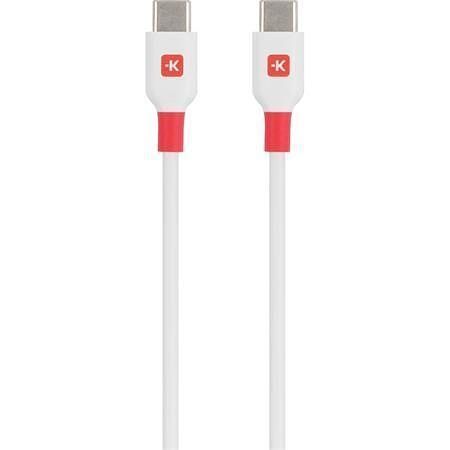 USB kabel, bílá, USB-C / USB-C, 1,2 m, SKROSS SKCA0008C-C120CN