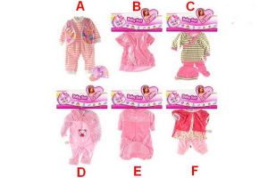 Oblečky /Šaty pro panenky 6 druhů