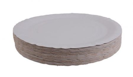 Papírový talíř, bílá, 25 cm, VICTORIA FACILITY
