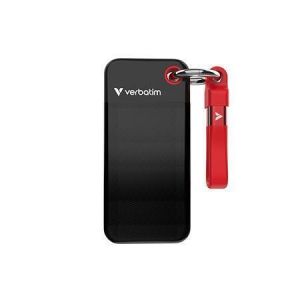 Externí disk &quot;Pocket SSD&quot;, černá/červená, 1 TB, USB 3.2 Gen2, VERBATIM 32192