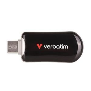 USB flash disk "Plectra", černá, 256 GB, USB-C 3.2 Gen1, VERBATIM 30226