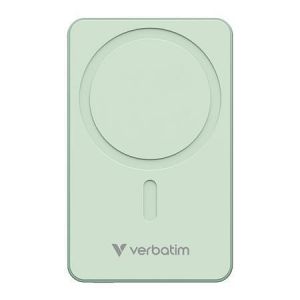 Magnetická powerbanka "Charge n Go Essentials", zelená, bezdrátová, 10 000 mAh, VERBATIM 3