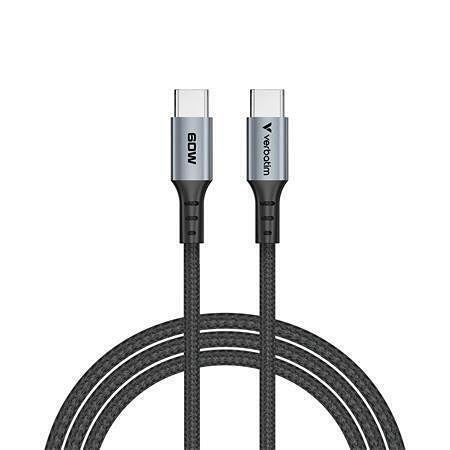 USB kabel, černá, USB-C / USB-C, 1,2 m, 60W, VERBATIM 31845