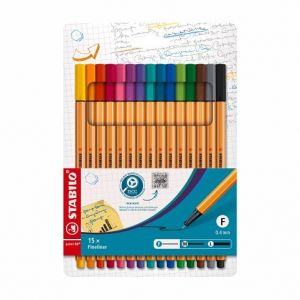 STABILO Jemný liner - point 88 - 15 ks sada - 15 různých barev 
