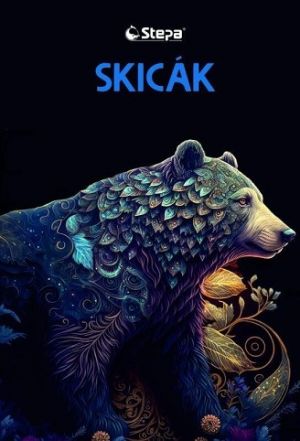 Skicák A3/20listů černý, 180g, STEPA