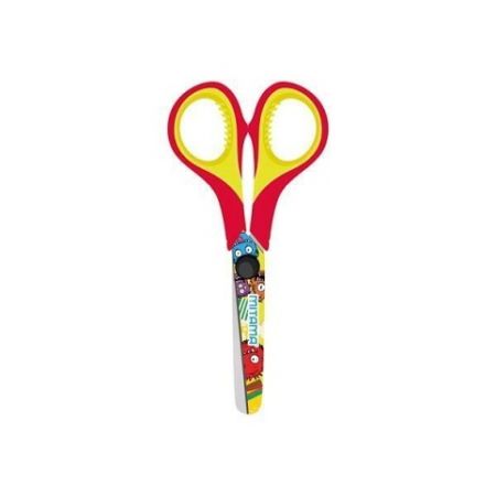 Nůžky "GOOD VIBES", červená/žlutá, dětské, 13 cm, MITAMA 61286-90166