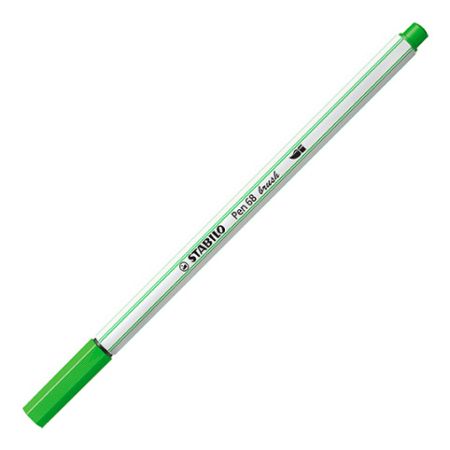 STABILO Prémiový vláknový fix s flexibilním štětcovým hrotem - Pen 68 brush - světle zelen