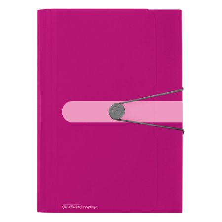 Spisové desky A4, 12dílný organizér, PP, tmavě růžové (Herlitz)