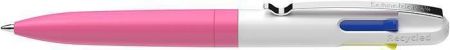 Kuličkové pero "Take 4 neon", růžovo-bílá, 0,5 mm, stiskací mechanismus, 4-barevné, SCHNEI