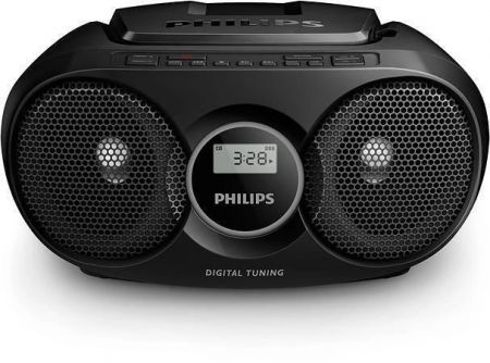 Rádio "AZ215", černá, s CD přehrávačem, PHILIPS AZ215B/12