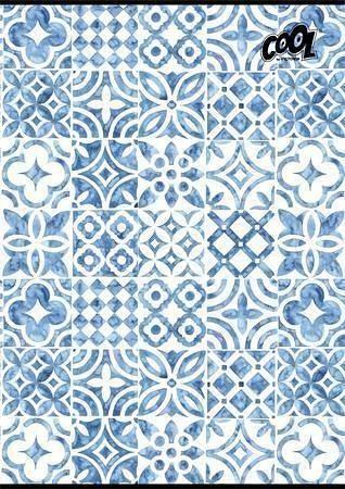 Sešit "Mediterrain patterns", mix motivů, A4, čtverečkovaný, 80 listů, COOL BY VICTORIA
