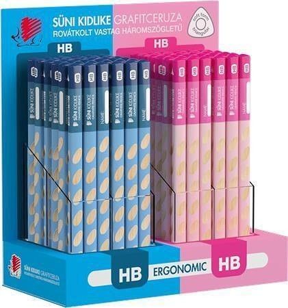 Grafitová tužka &quot;Kidlike&quot;, displej/96 ks, pastelové barvy, HB, trojhranná, ICO 9130050000