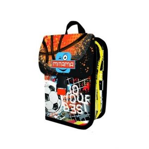 Penál plný &quot;4Zip&quot;, basketbal/fotbal, MITAMA 64852