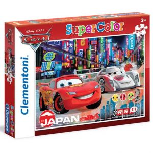 Puzzle Supercolor Auta 2x20 dílků