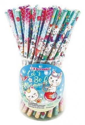 Grafitová tužka "Bensia", třpytivá, HB, 60 ks/balení, ICO 7130117002