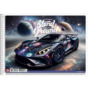 Skicák, náčrtník "Stand your Ground", mix motivů, A4, 30 listů, 120 g, SHKOLYARYK PB-SC-03