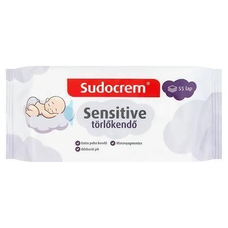 Dětské vlhčené ubrousky &quot;Sensitive&quot;, 55 ks, SUDOCREM 32026729