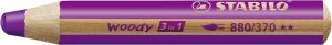 STABILO Pastelka, vodovka &amp; voskovka v jednom - woody 3 in 1 - lila