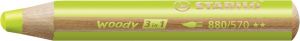 STABILO Pastelka, vodovka &amp; voskovka v jednom - woody 3 in 1 - listová zeleň