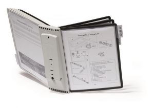 Nástěnný držák "SHERPA WALL", šedá - černá, 10 kapes, DURABLE 563122