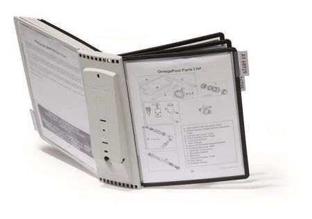 Nástěnný držák "SHERPA WALL", šedá - černá, 10 kapes, DURABLE 563122