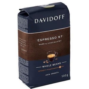 Káva &quot;Espresso 57&quot;, pražená, zrnková, 500 g, DAVIDOFF 491538