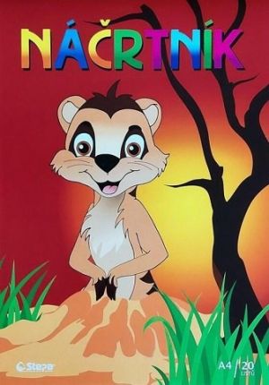 Náčrtník A4, 20 listů, 80g/m2, bílá, STEPA