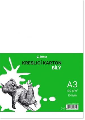 Kreslicí karton A3/10/180g - bílá, STEPA