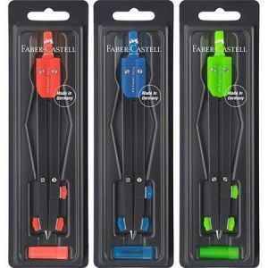 Kružítko, různé barvy, s nastavitelnou nohou, s tuhou, FABER-CASTELL 174102