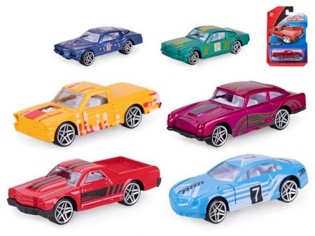 Auto závodní 8cm kov na volný chod, 6 druhů