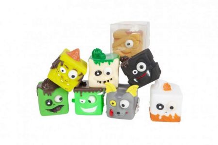 Kostka příšera antistresová mačkací silikon 5x5cm