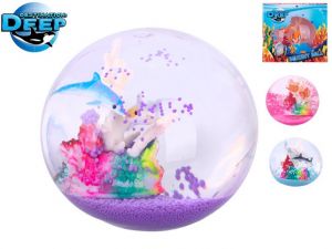 Destination Deep míček strečový 9cm s mořskými zvířátky 3 druhy v krabičce