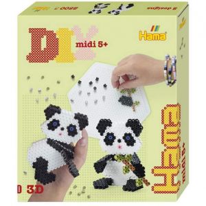 HAMA MIDI Zažehlovací korálky dárková sada 3D Panda 2500ks
