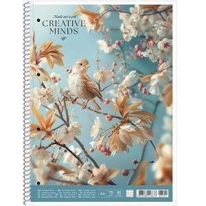 Spirálový sešit "College Block Creative Minds", mix motivů, A4, linkovaný, 80 listů, SHKOL