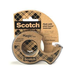 Lepicí páska s odvíječem "Scotch Magic", transparentní, 19 mm x 33 m, recyklovatelná, 3M S