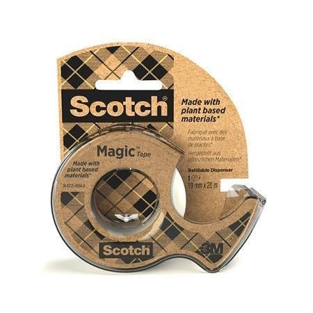 Lepicí páska s odvíječem "Scotch Magic", transparentní, 19 mm x 33 m, recyklovatelná, 3M S