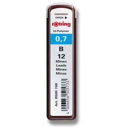 Náhradní tuhy do mikrotužky B-0,7 mm 12 kusů (tuha) ROTRING