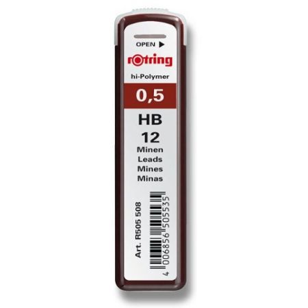Náhradní tuhy do mikrotužky HB-0,5 mm 12 kusů (tuha) ROTRING