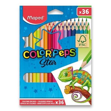 Pastelky trojhranné MAPED Color Peps 36ks
