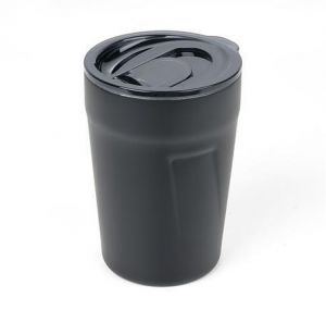 Termoska &quot;Cup-uccino&quot;, černá, 300 ml, nerez, TROIKA CUP30/BK