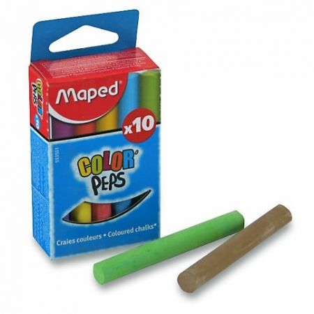 Křídy MAPED barevné 10ks 