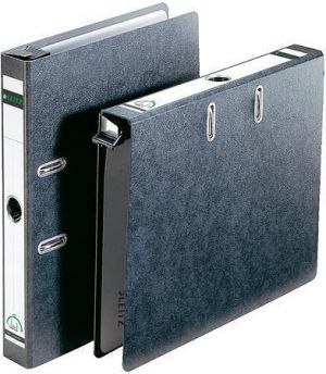 Pákový pořadač, černá, 50 mm, A4, karton, závěsný, LEITZ 18220000