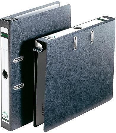 Pákový pořadač, černá, 50 mm, A4, karton, závěsný, LEITZ 18220000