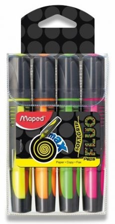Zvýrazňovač MAPED Fluo Peps Max pouzdro 4 barvy